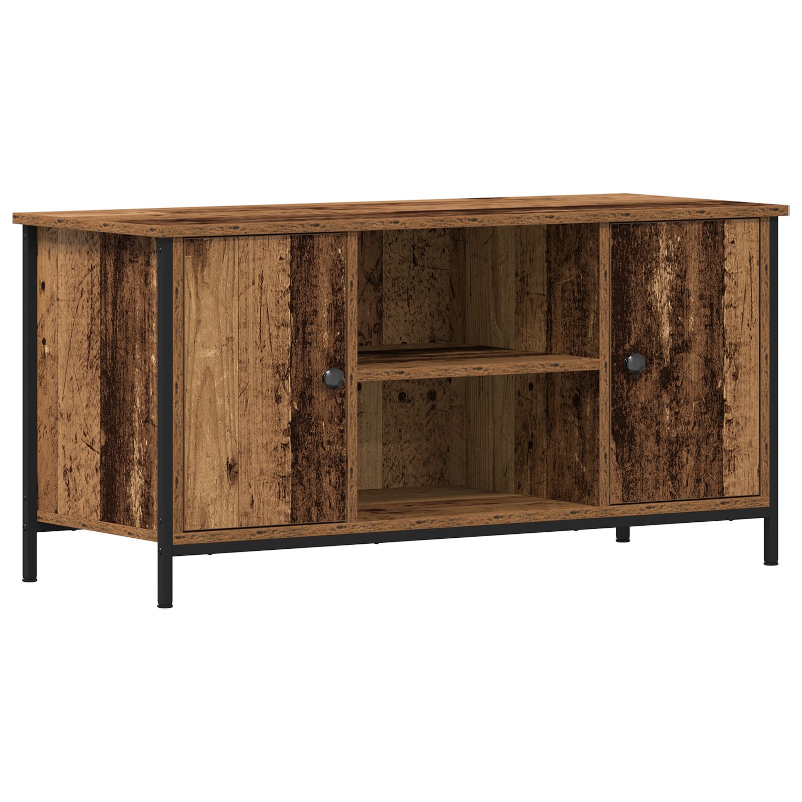 Cabinet de TV vidaXL Madera Vieja 100x40x50 cm Madera Ingenierada y Acero