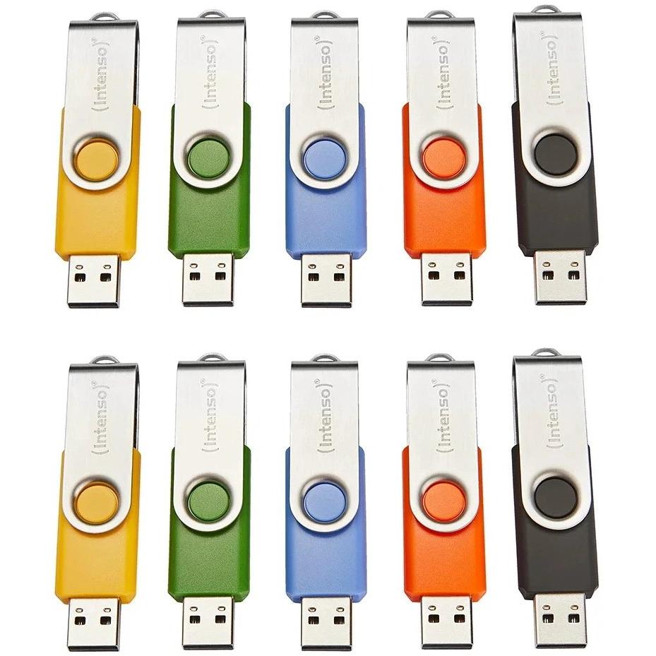 Memoria USB INTENSO 3503551 | 4GB, USB 2.0, Negro, Azul, Verde, Naranja, Amarillo (surtidos)