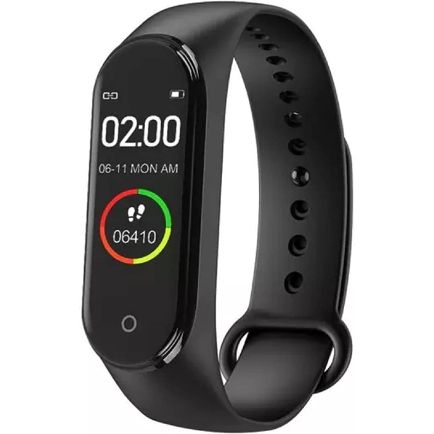 Reloj inteligente M4 de 0,96 pulgadas para deportes/salud, diseño elegante y estrecho, monitorización de frecuencia cardíaca, llamada/mensaje, sueño/pasos/calorías/seguimiento de distancia, resistente al agua, clima. Adecuado para adultos/niños