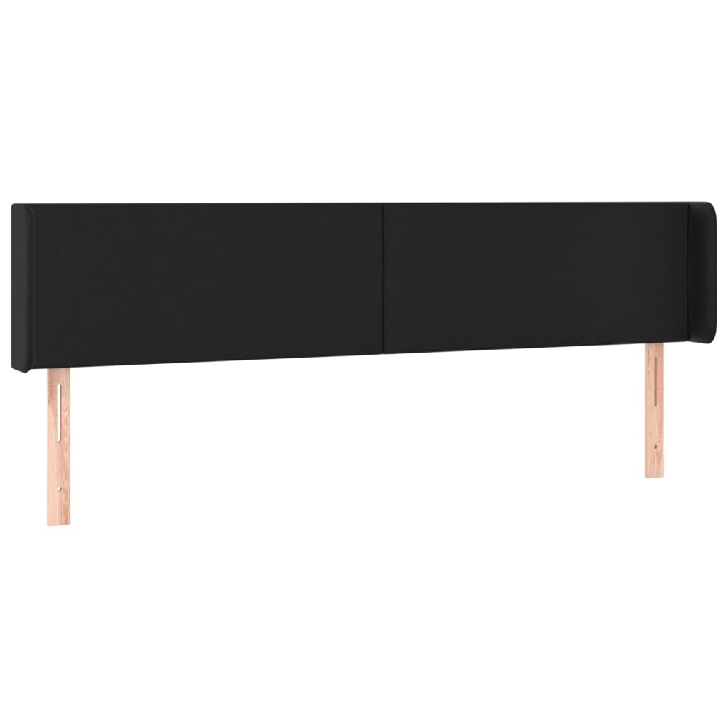 vidaXL Cabecero con LED cuero sintético negro 183x16x78/88 cm