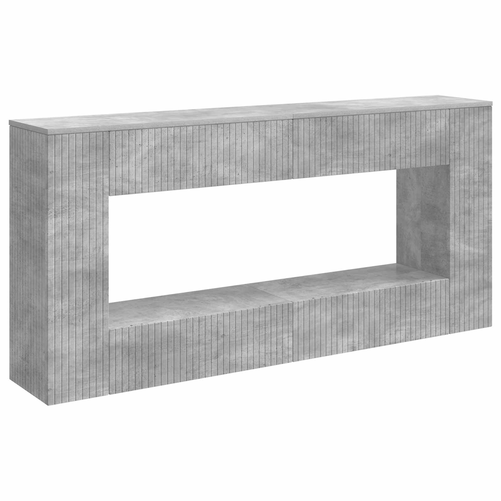 Mesa Consola Rayado Gris Concreto 155 x 29 x 74 cm