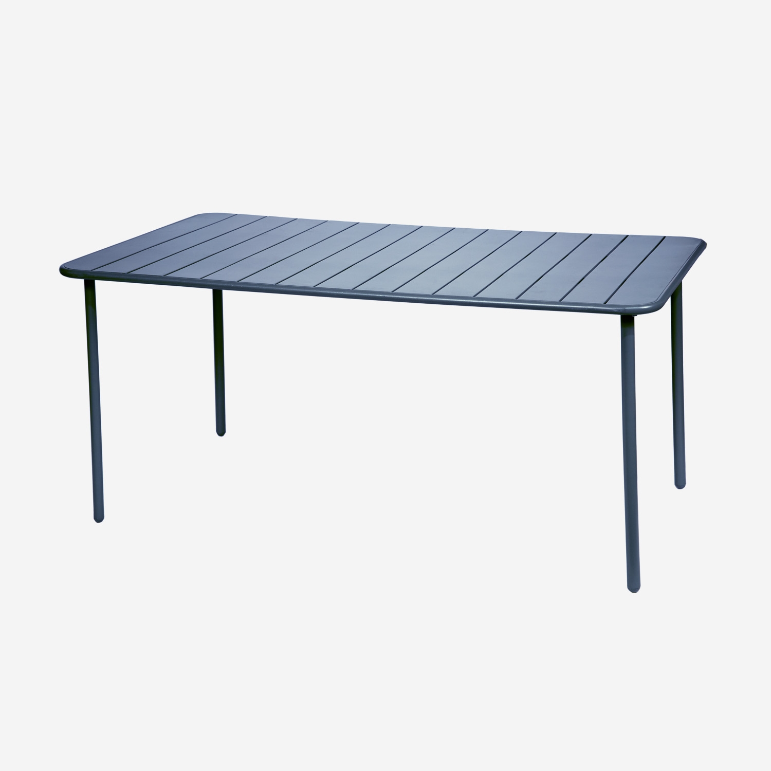 sweeek - Mesa de jardín bistró de acero, 6-8 plazas, 160cm , Amelia , 160x90x72