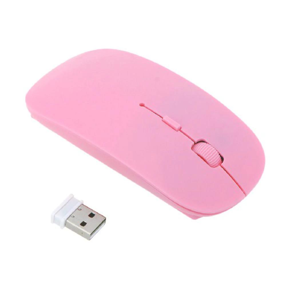 Ratón inalámbrico de diseño ultrafino ergonómico para ordenador portátil pc mouse con conexión inalámbrica para ofimática