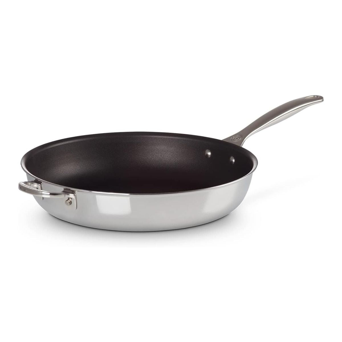 Sartén Alta Antiadherente 32 cm 3-PLY de Acero Inoxidable con Exterior en Inox, Apta para Inducción y Horno hasta 260 °C – Le Creuset Signature