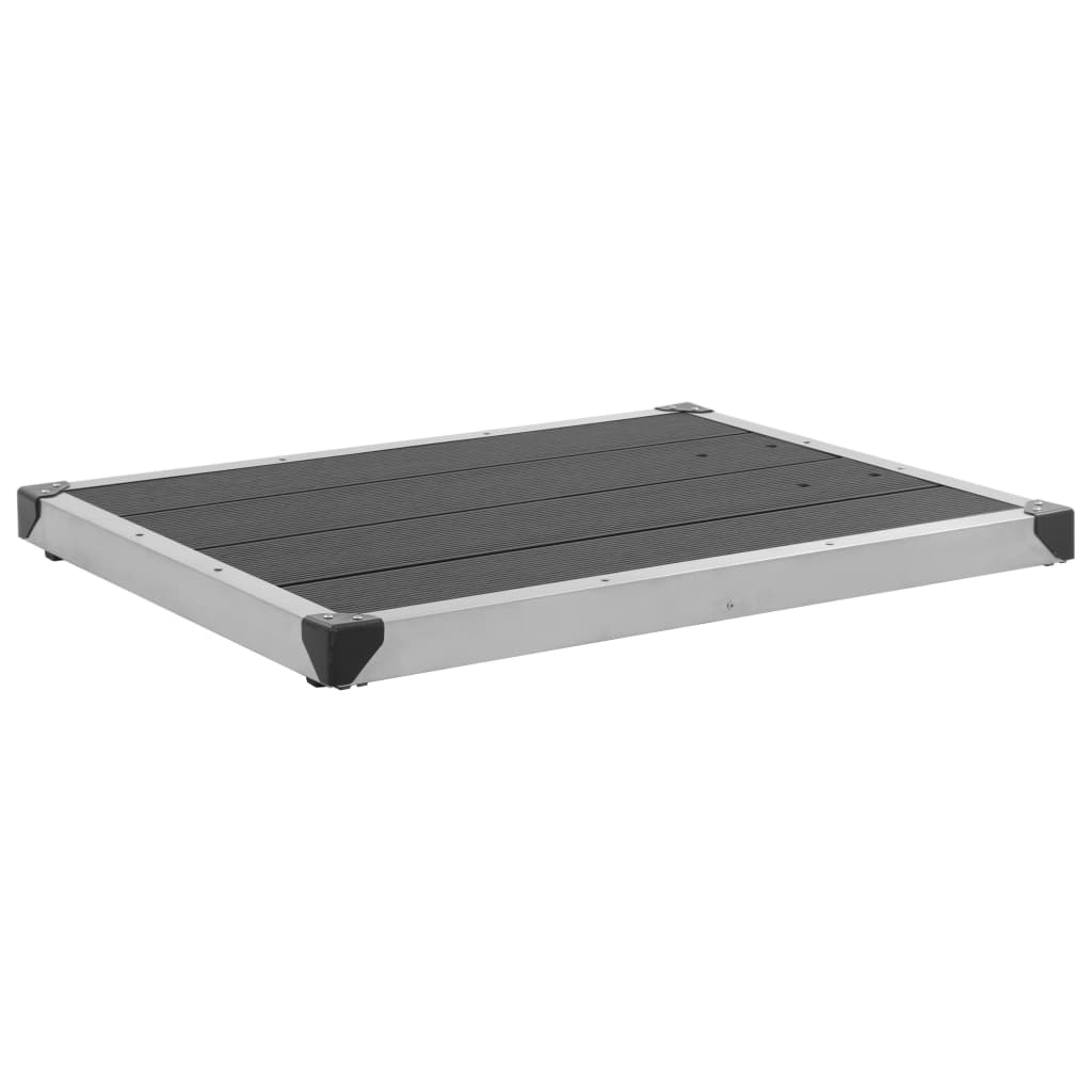 vidaXL Plato de Ducha de Jardín WPC Acero Inoxidable Bases Exterior Color Gris,  Marrón, y mas