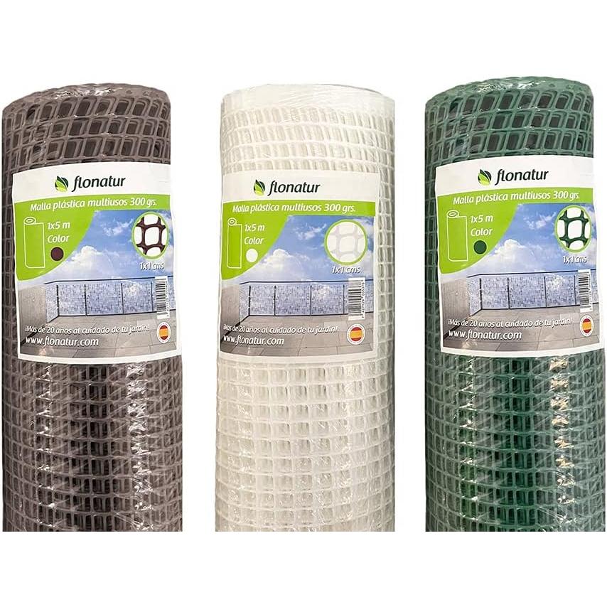 Malla de plástico para Balcones y Terrazas - Varios Colores y Medidas_ Rejilla Cerramientos_ Peso 300gr/m2 - Marca Flonatur