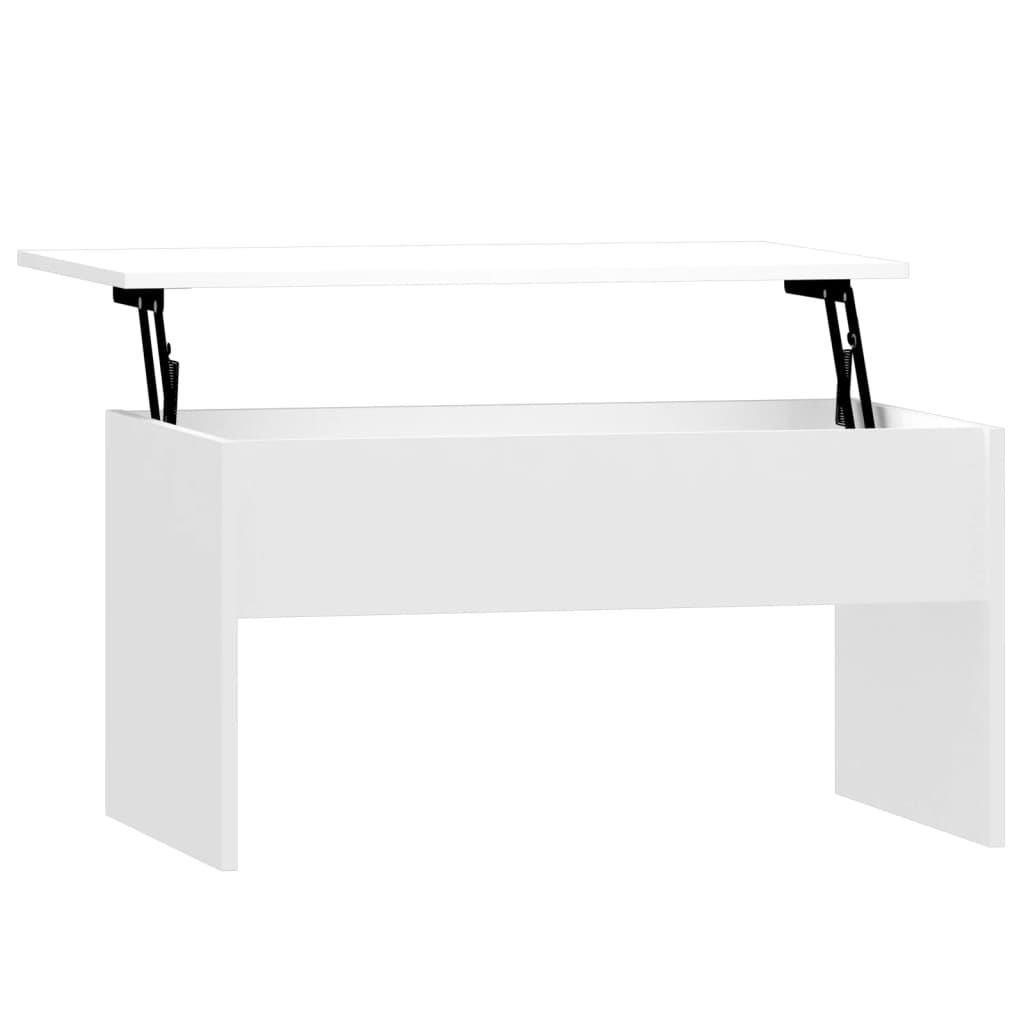Mesa de Centro Vidaxl Madera Ingeniería 80x50,5x41,5 Cm Blanco, Negro, Roble Sonoma