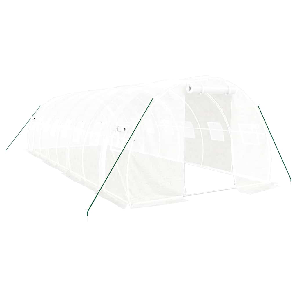 vidaXL Invernadero con estructura de acero blanco Multitalles