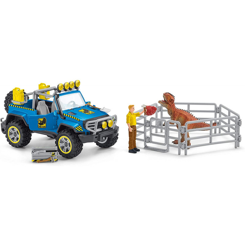 Schleich Todoterreno con Asentamiento de Dinosaurios - Ideal para Regalo