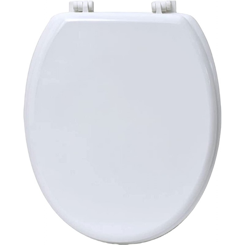 TIENDA EURASIA - Tapa WC Universal Semidura, Bisagras de Acero,  43,5x37,5cm, Madera de Densidad Media, Tapa Inodoro