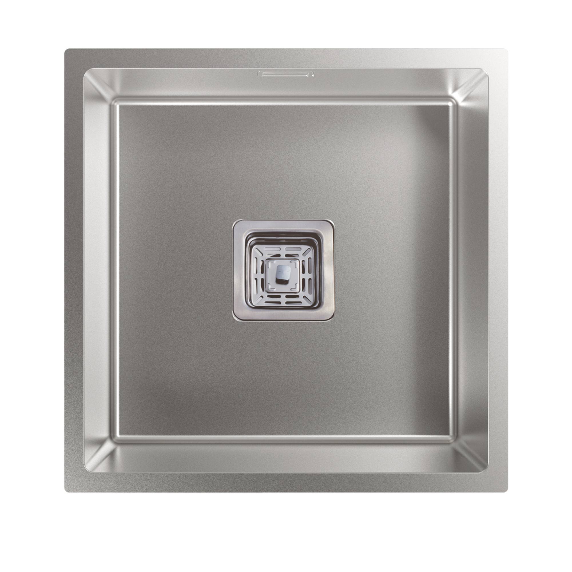 Cata Fregadero CB 40-40 R10 Cubeta Cuadrada Radio 10mm Instalación Mueble 60 cm Profundidad Cubeta 20 cm Recubrimiento Anti condensación Acero Inox Dimensiones: 44 x 44cm Grosor 1,2 mm Accesorios Incluidos Color Gris