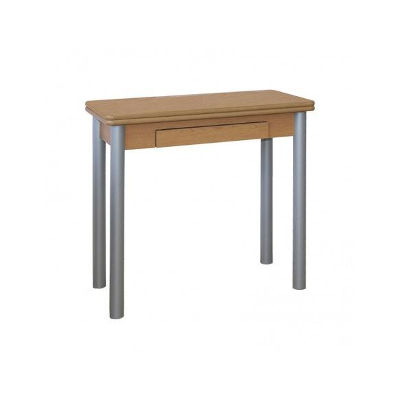 MOMMA HOME Mesa de Cocina de Madera - Modelo RIBETA - Medidas 80 x 40/80 x 78 cm Raíz Mesas de Cocina Inicio Muebles de cocina Mesas de cocina rectangulares Mesas de cocina extensibles MommaHome