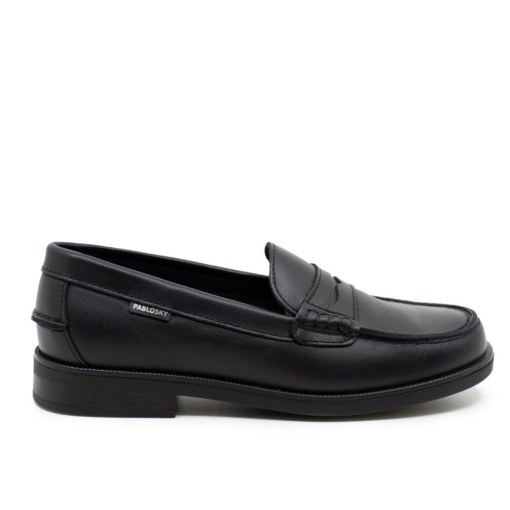 Mocasines y náuticos niña PABLOSKY 714910 MOCASÍN ANTIFAZ COLEGIO, NEGRO 14697 XL