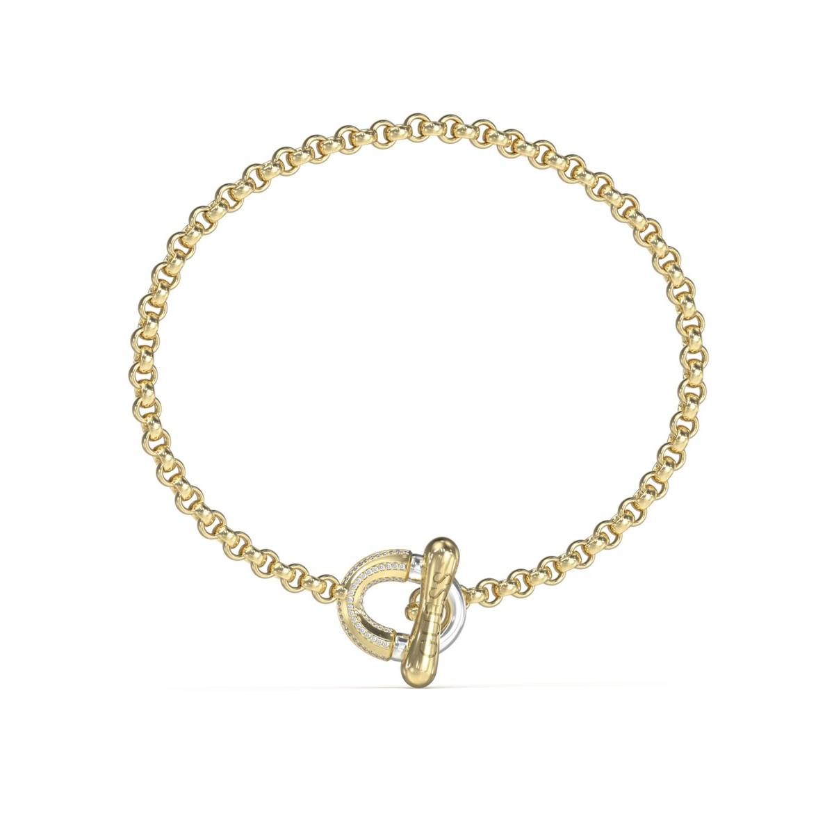 Guess Pulsera Mujer Majorelle De Acero Dorado, Plateado