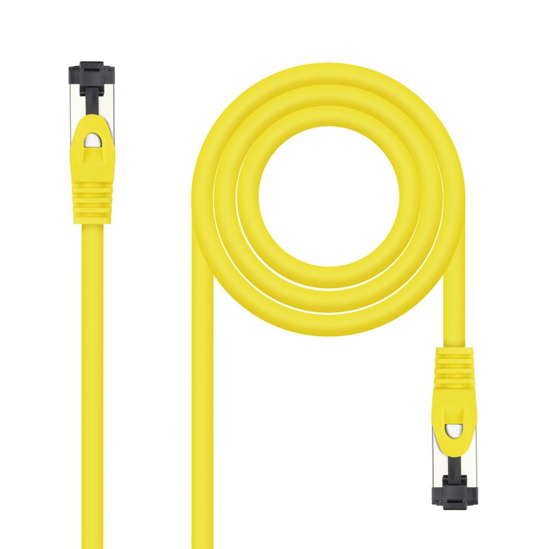 Nanocable - Cable de Red Latiguillo Cat.8.1 2GHz LSZH SSTP AWG26, Amarillo, 25 cm 10.20.2000-L25-Y