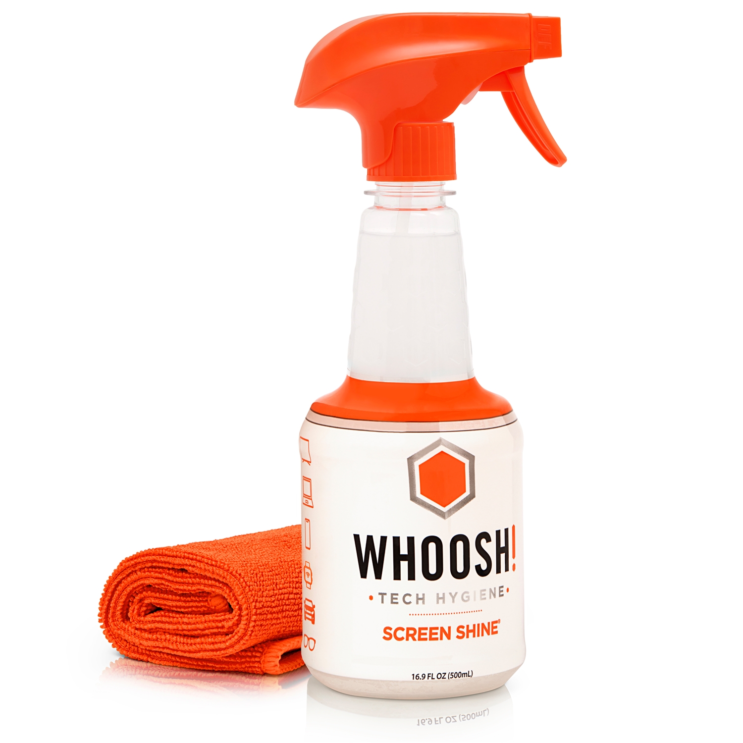 Whoosh! Kit limpiador de pantallas 500ml + paño de microfibra de 35cm x 35 cm