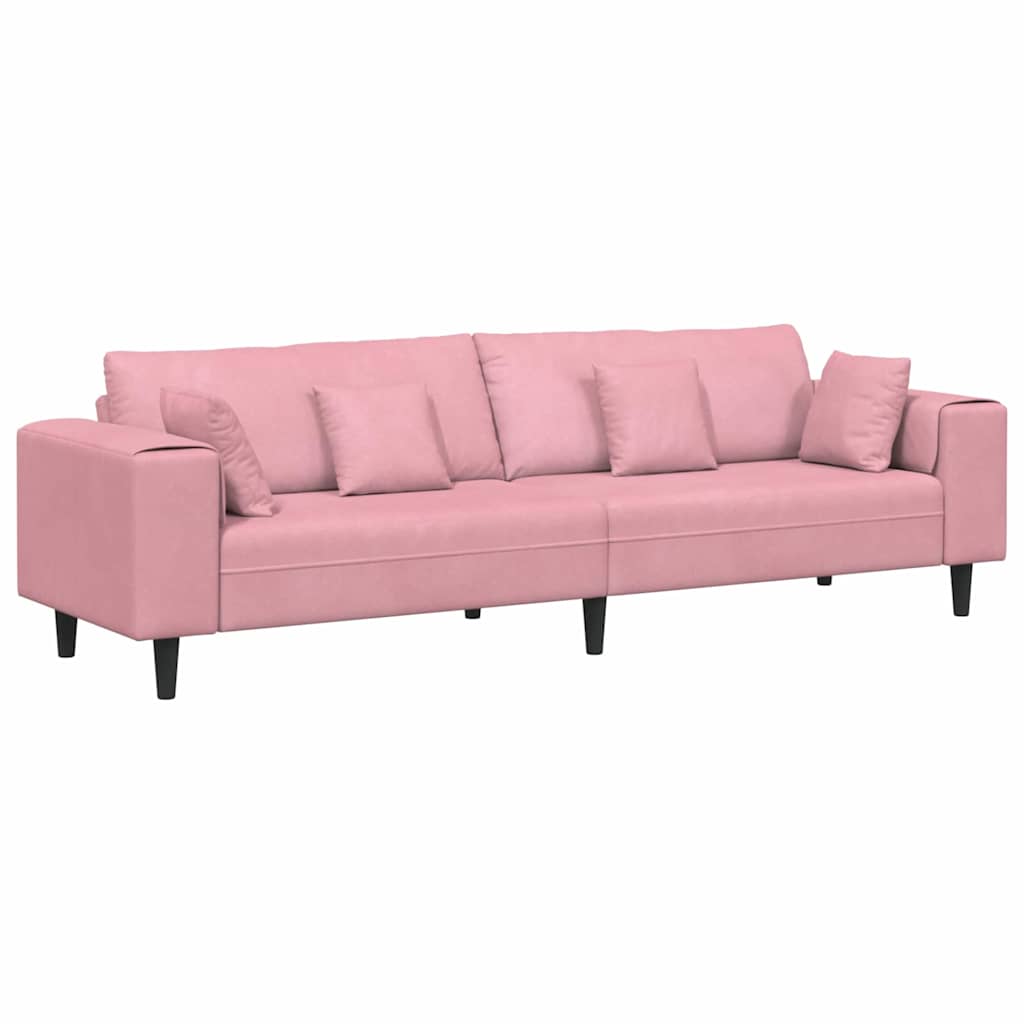 Sofá Rosa 250 x 77 x 76 cm Terciopelo