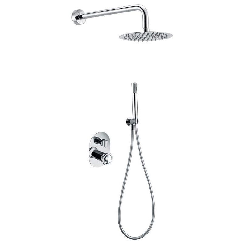 Imex Olimpo GPC033 conjunto de ducha con grifería de latón diseño moderno y acabado cromado