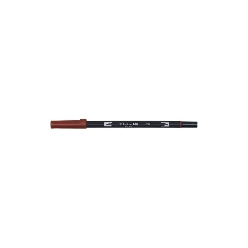 Tombow - ROTULADOR TOMBOW DOBLE PUNTA PINC. VINO - Pack de 6 unidades ABT-837