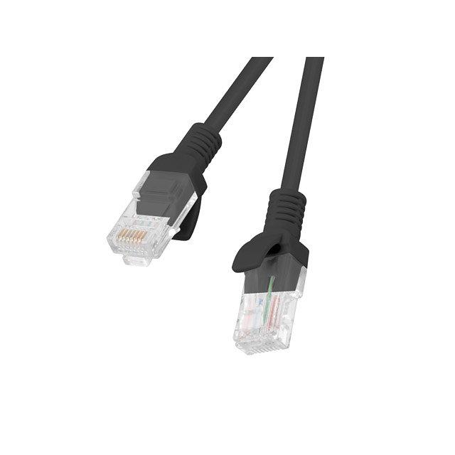 Cable red lanberg latiguillo cat.5e utp 1m negro fluke passed