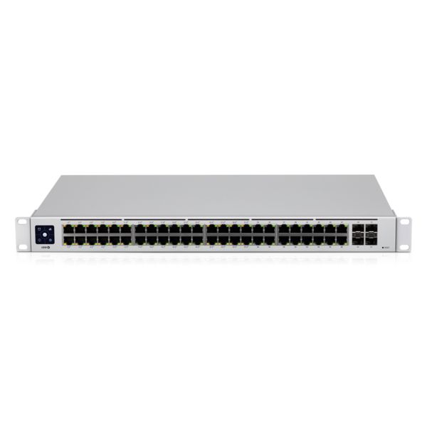 HUB Switch puertos 48 UBIQUITI USW-48-POE | Gigabit Ethernet (10/100/1000), Inox