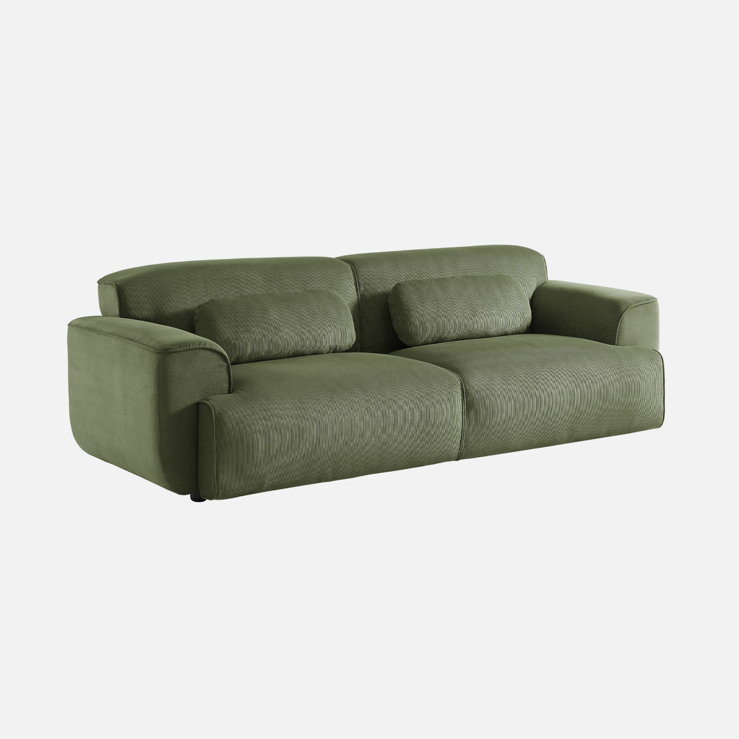 sweeek - Sofá de terciopelo pana fina, 3 plazas , Wallas pana , 230x98x73