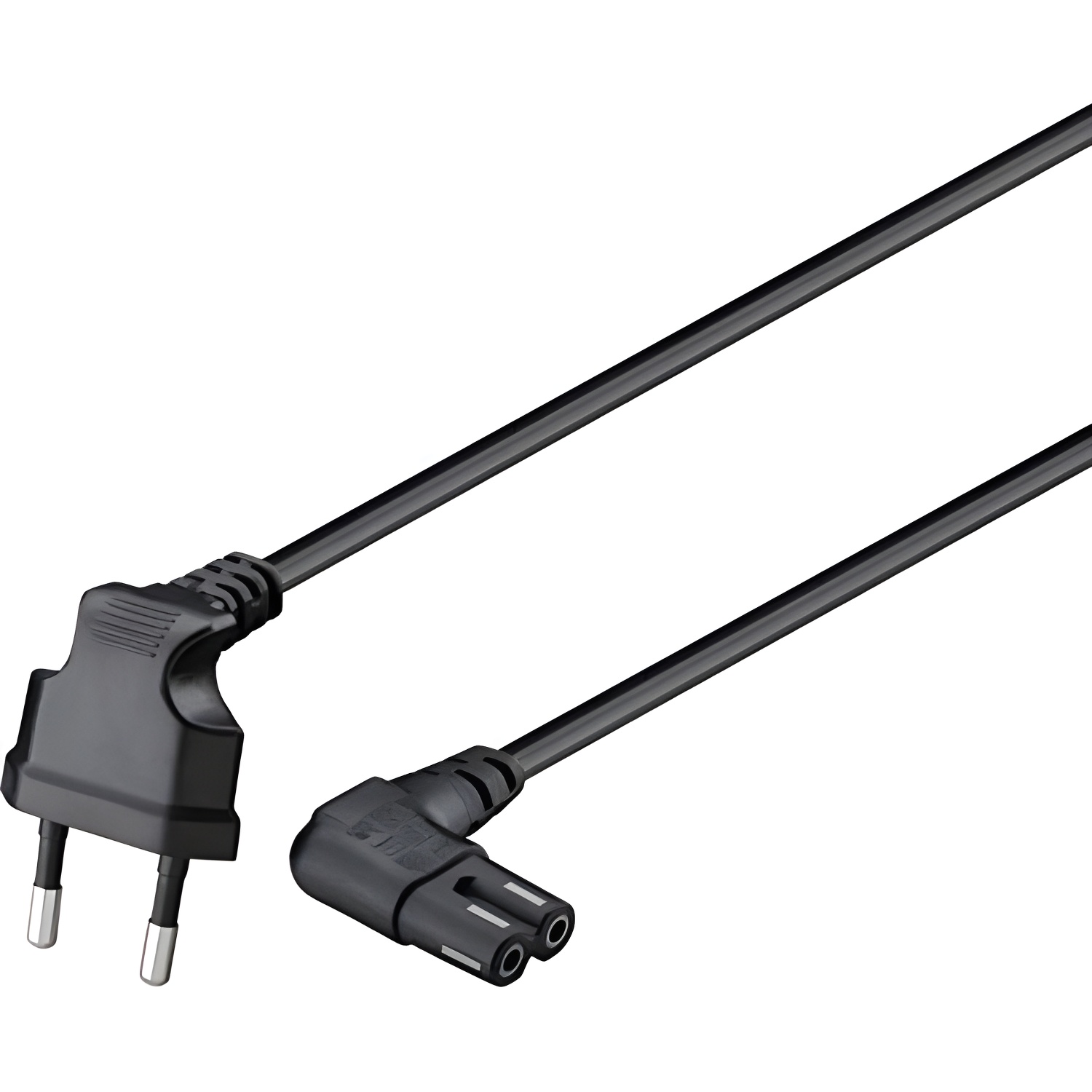 Goobay 56588 0.5m Enchufe Tipo C C7 acoplador Negro - Cable (0,5 m, Macho/Macho, Enchufe Tipo C, C7 acoplador, 250, Negro)