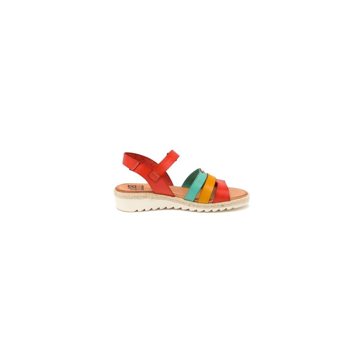 Blusandal |Sandalias de Piel multicolor | Mujer Piel Piel Piel rellena de gel