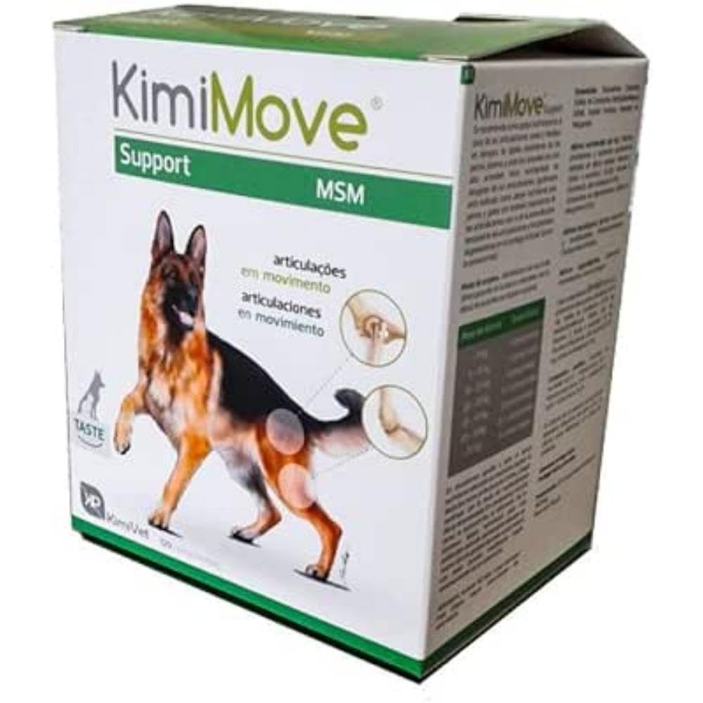 KimiPharma - Kimimove Support 120 Tabletas - Condroprotector Premium para Perros y Gatos - Cuidado Articular Completo