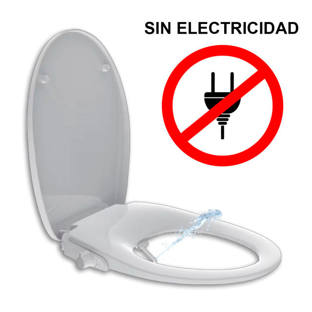 Tapa Inodoro Bidet Incorporado Doble Ducha | Sin Electricidad Ortoprime