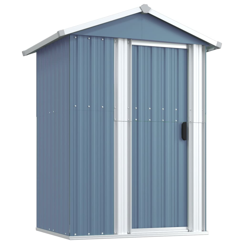vidaXL Cobertizo de jardín acero galvanizado 126x97,5x177 cm Color Antracita,  Gris,  Marrón y mas
