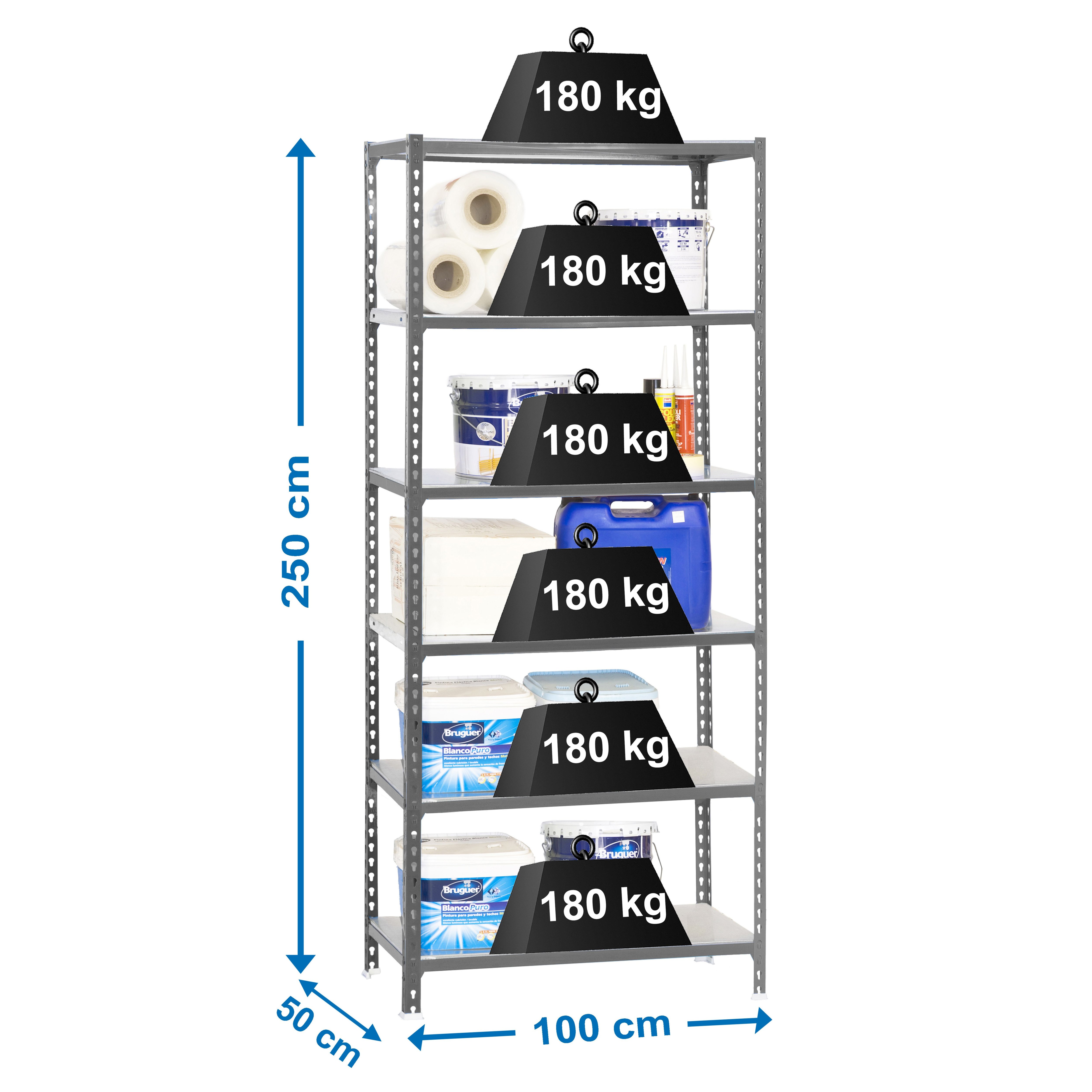 Estantería SIMONRACK Simonclick plus 6/500 gris/gris