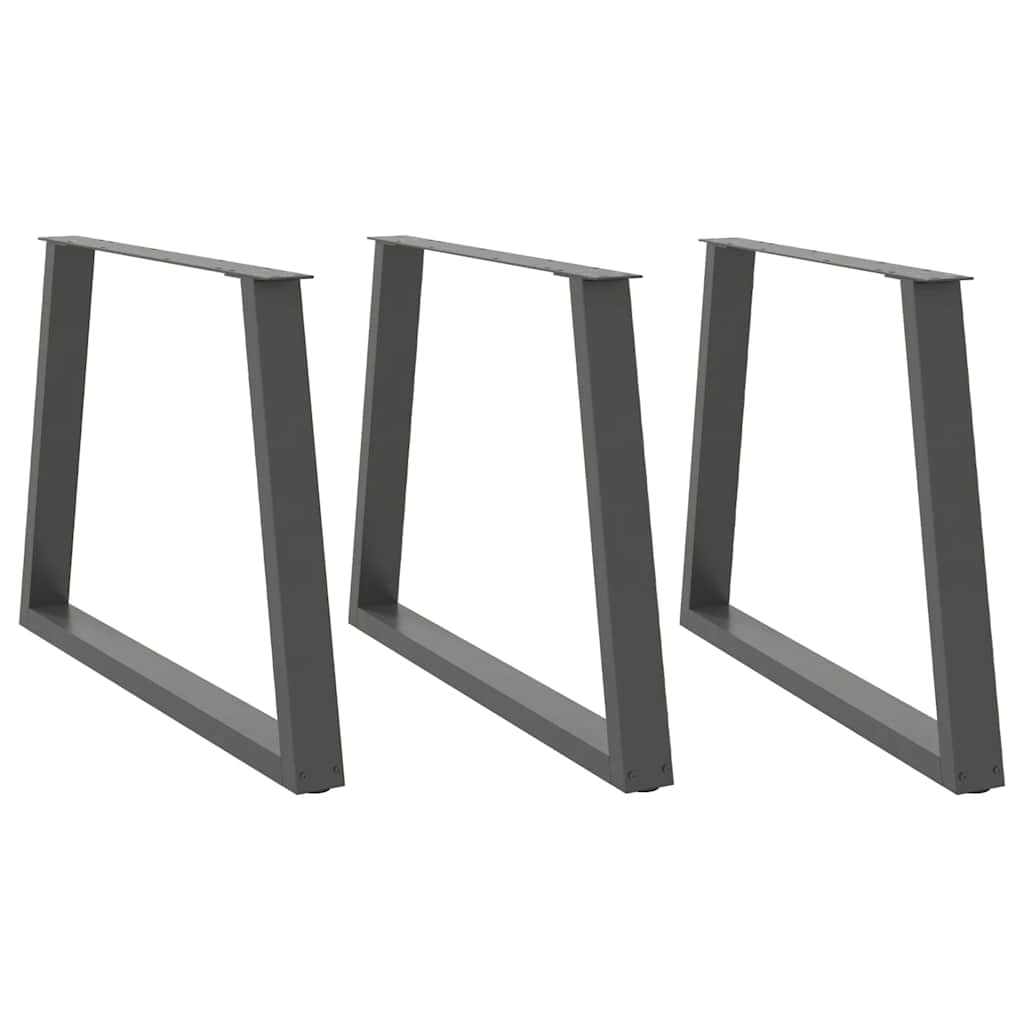 vidaXL Patas para mesa de comedor en forma de V (3 unidades) 100 x (72-73,3) cm, acero