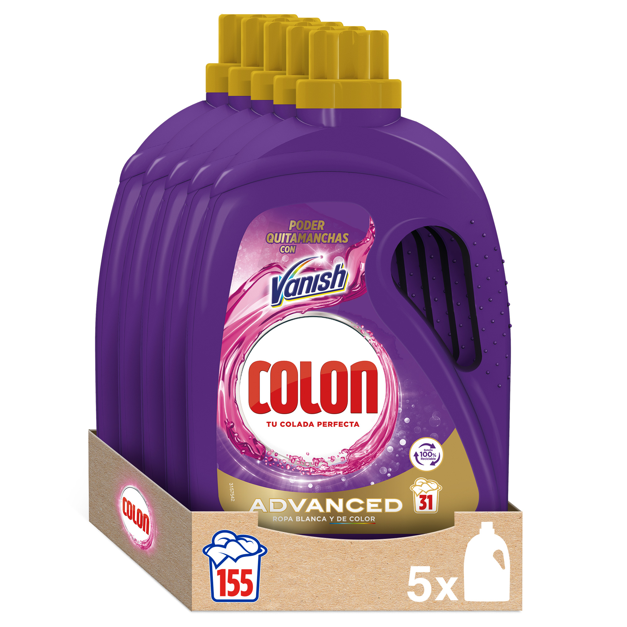 Colon Nenuco - Detergente para Lavadora, adecuado para Ropa Blanca y de  Color, Formato Gel - 60 Lavados
