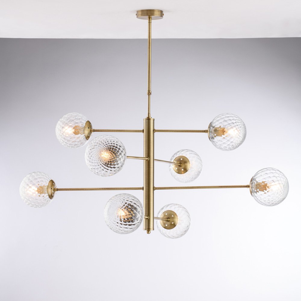 Araña Contemporánea Demetra Bronce 8 Luces E14