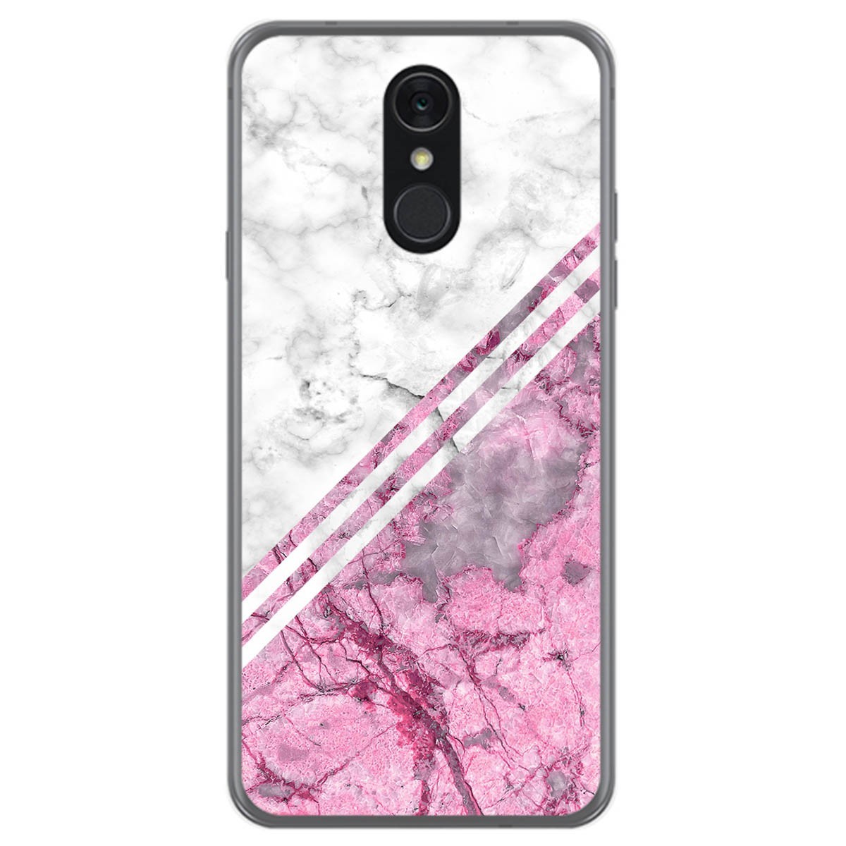 Tumundosmartphone Funda Gel Tpu para Lg Q7 diseño Mármol 03 Dibujos