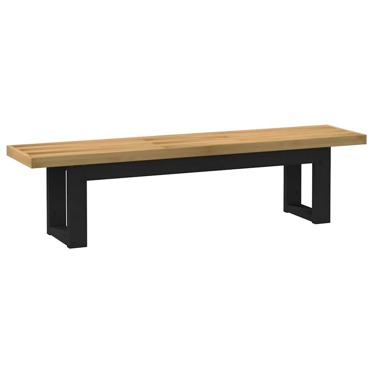 Banco Noain patas forma de U natural/negro 45x180x40 cm