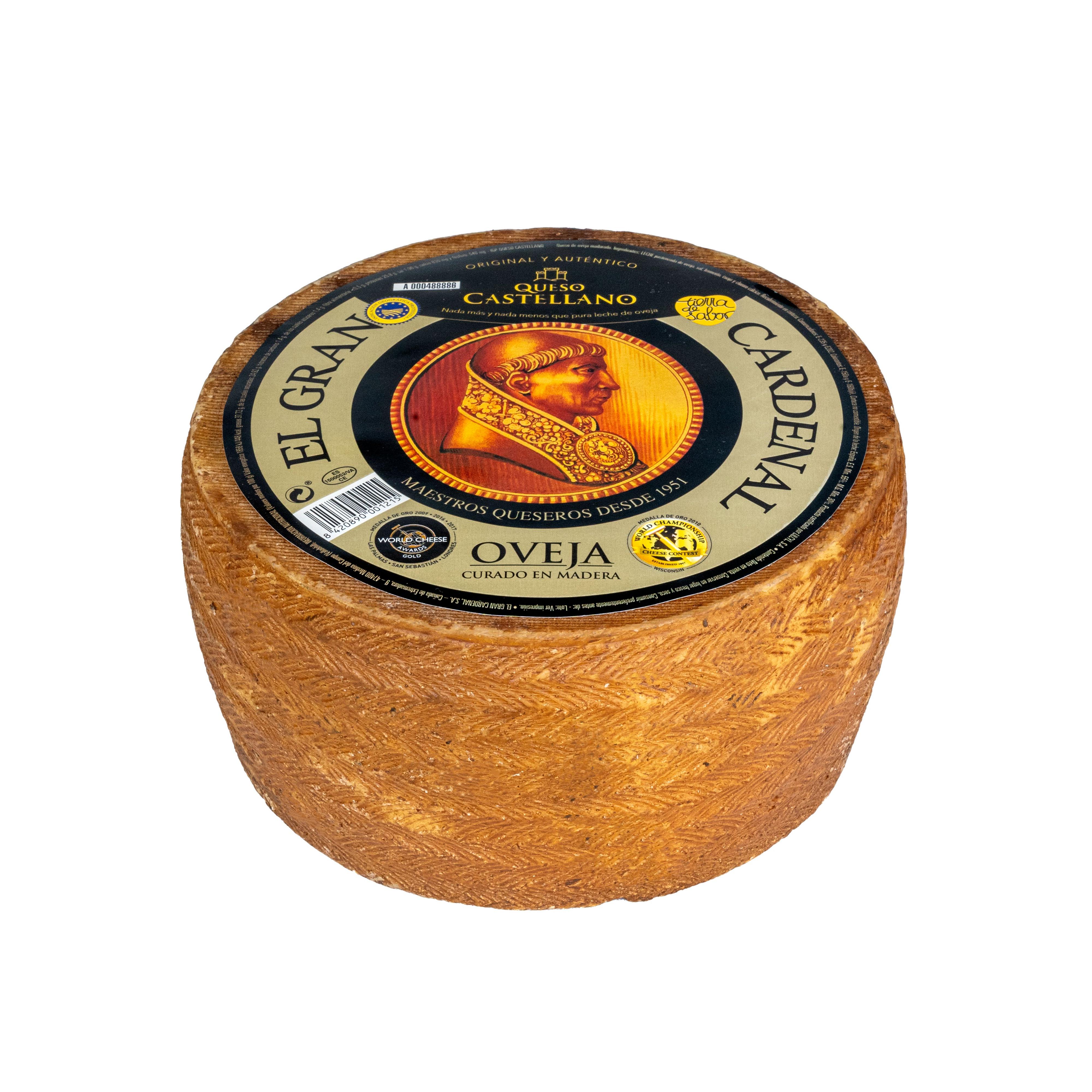 EL GRAN CARDENAL - Oveja (IGP Queso Castellano) 6 Medallas de ORO Internacionales 3 kg aprox envio en frio