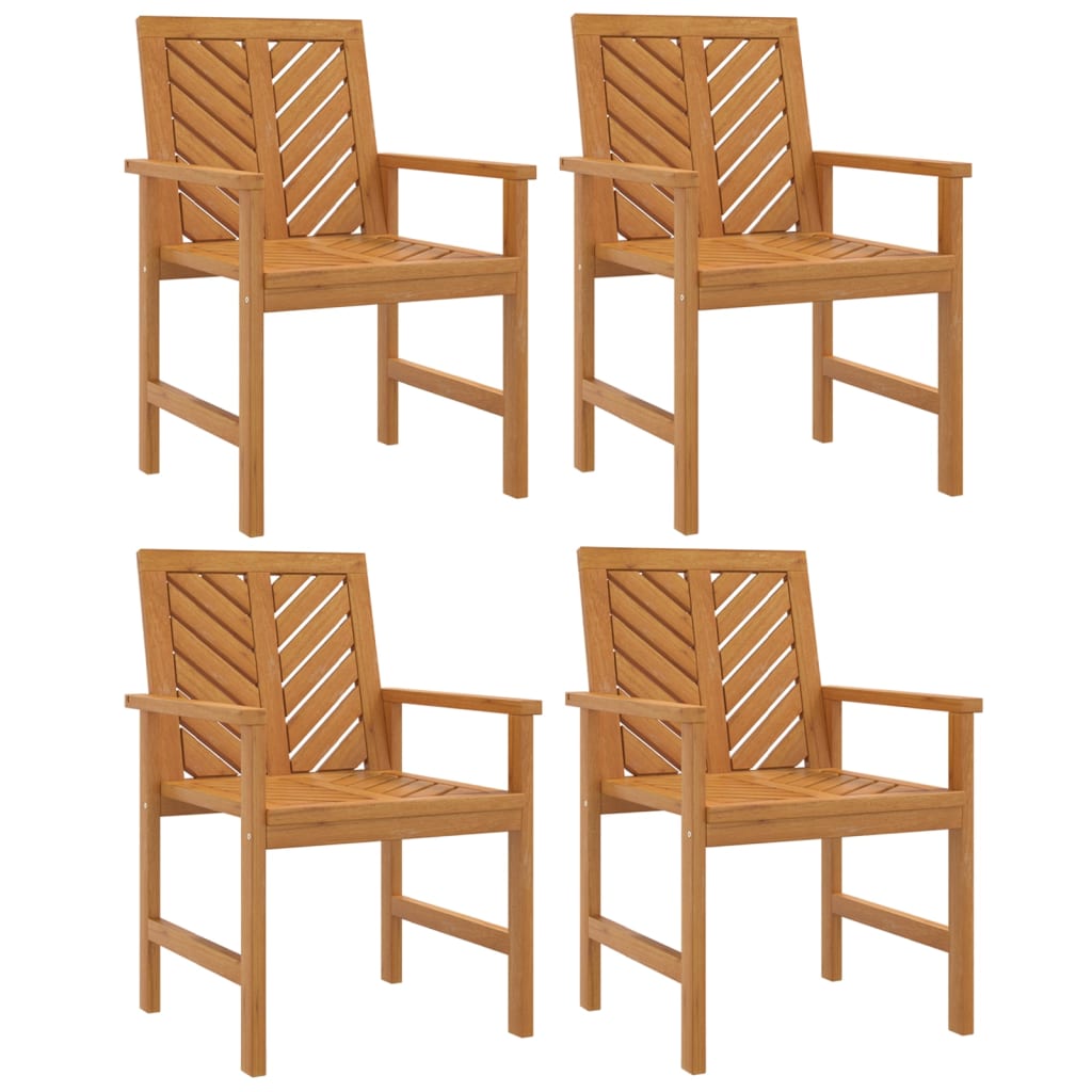 vidaXL Sillas de comedor de jardín madera maciza de acacia Set 2/3/4