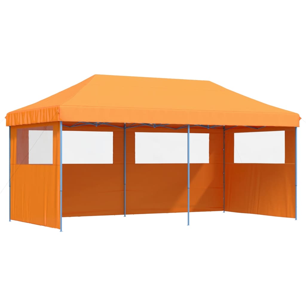 vidaXL Tienda de fiesta plegable Pop-Up 3 paredes laterales naranja