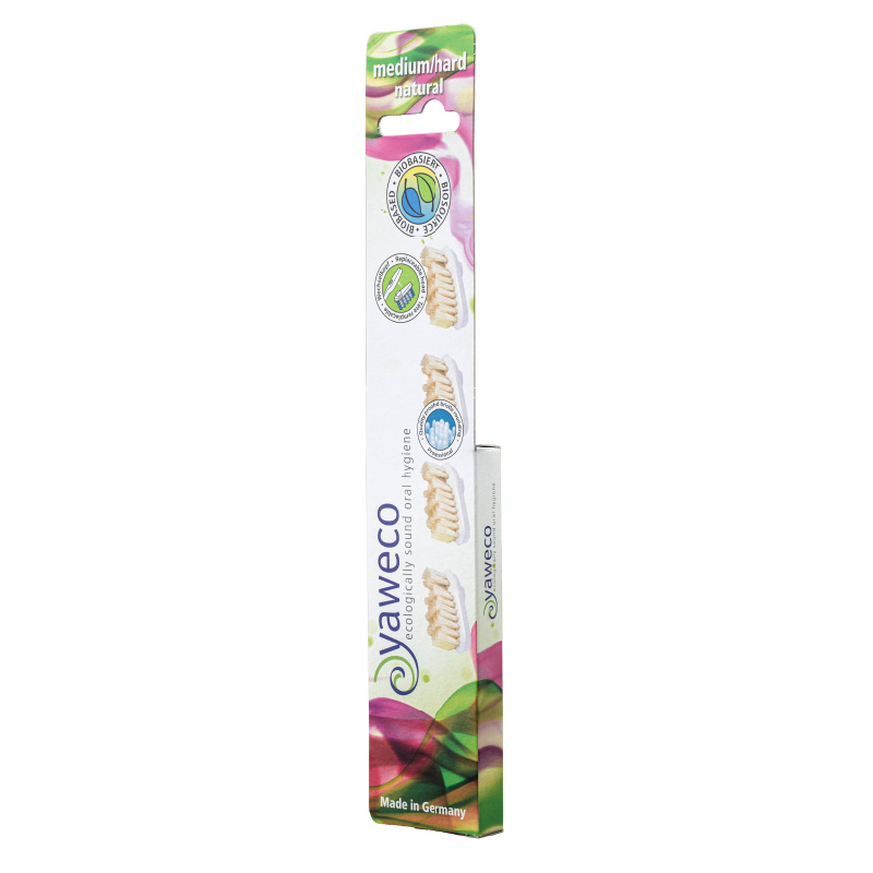 Recambios Cabezales Cepillo Dental Natural Hard 4 unidades Yaweco