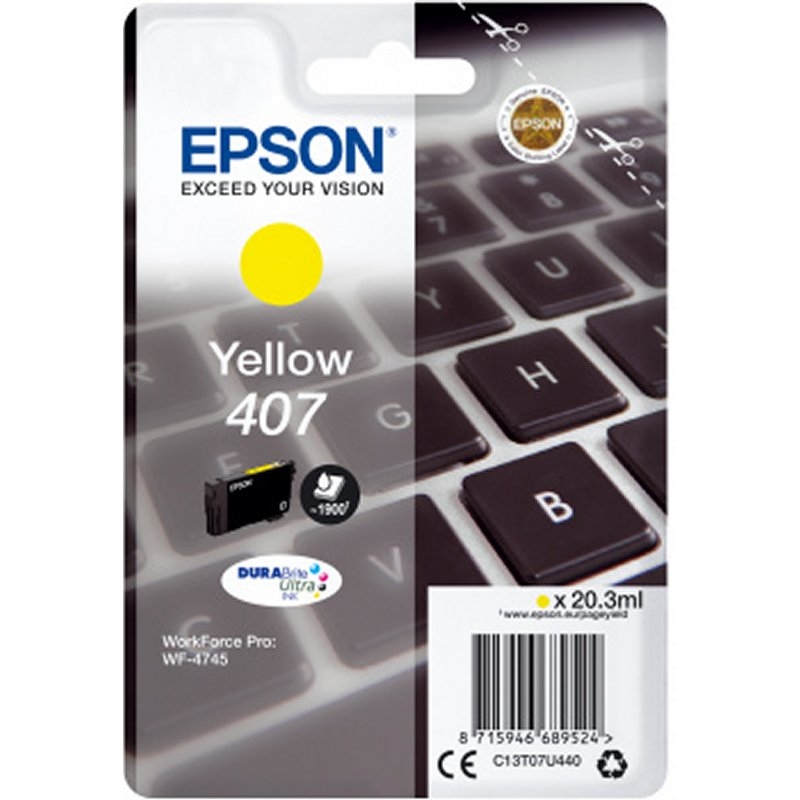 Cartucho de Tinta Epson Amarillo de Alta Capacidad para WF-4745