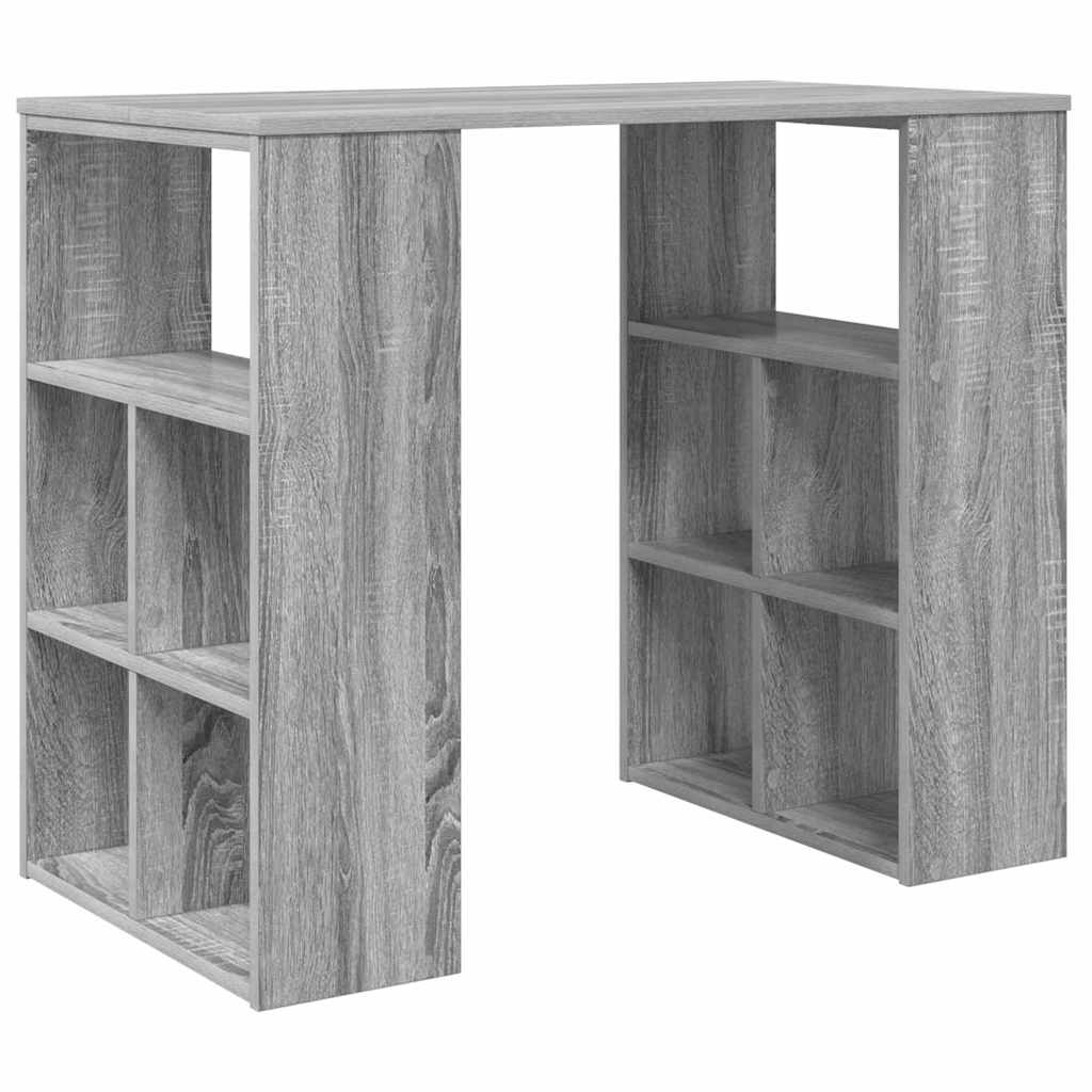 vidaXL Escritorio Gris Sonoma 90 x 50 x 75 cm Madera de ingeniería
