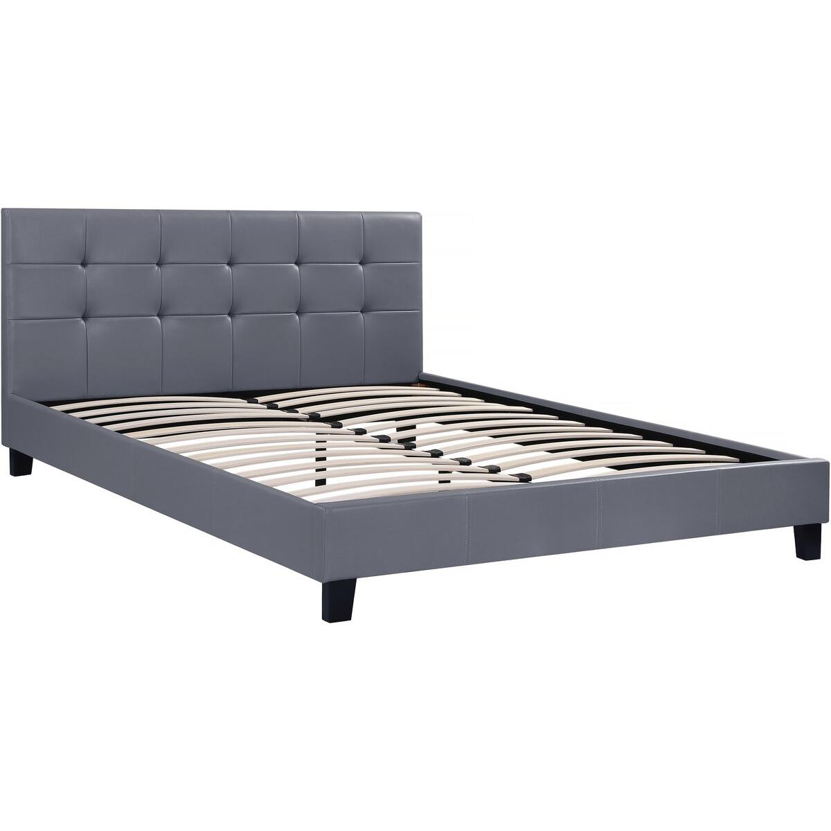 Habitat y Jardin - Cama "Julia" - 160 x 200 - Gris claro