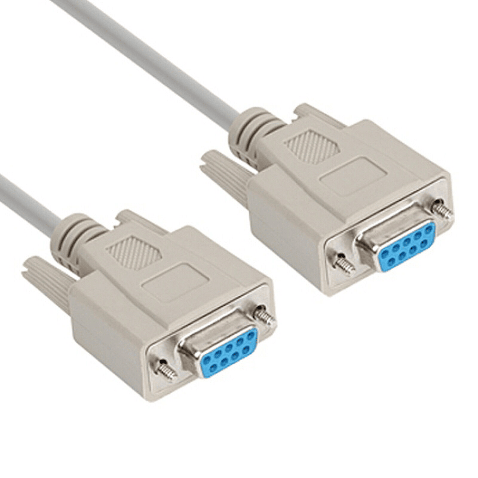 CABLEPELADO Cable Serie RS232 DB9 | Impresora y comunicaciones | RS232 DB9 Macho a Macho | 9 Pines | Beige | 1.80 Metros