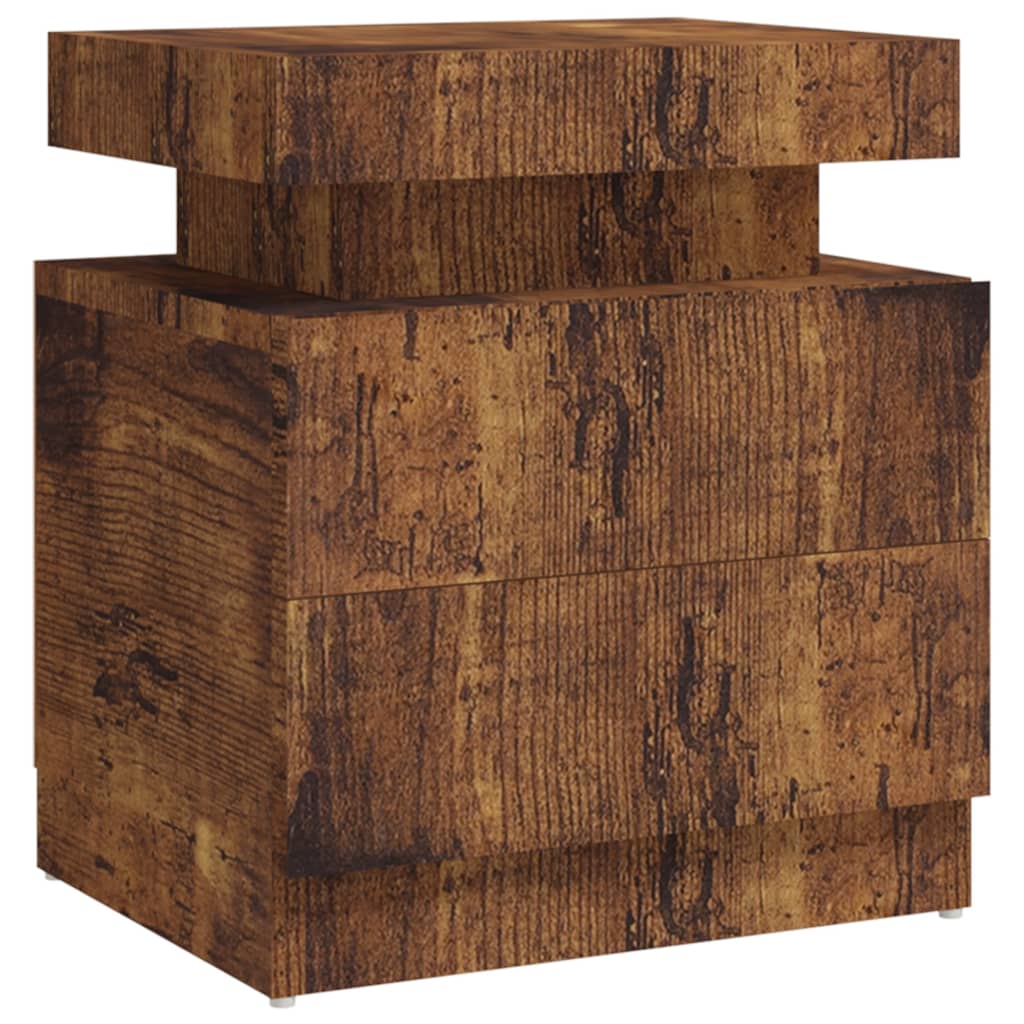 Mesita de Noche Vidaxl Madera Ingeniería 45x35x52 Cm Blanco