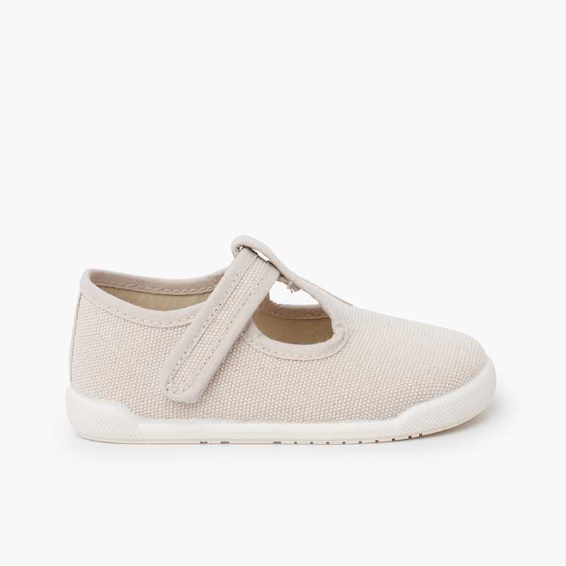 Pisamonas Pepitos barefoot lona canvas tira adherente