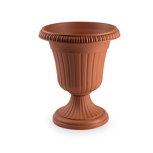 CABLEPELADO Maceta Copa, Macetero Copa, Florero Copa, Diseño Roma, Macetero Redondo, Tiesto, Fabricado en PP5 Apto balcón, jardín, Patio, Interior, 37 cm diámetro x 43 cm Altura, Color Marrón