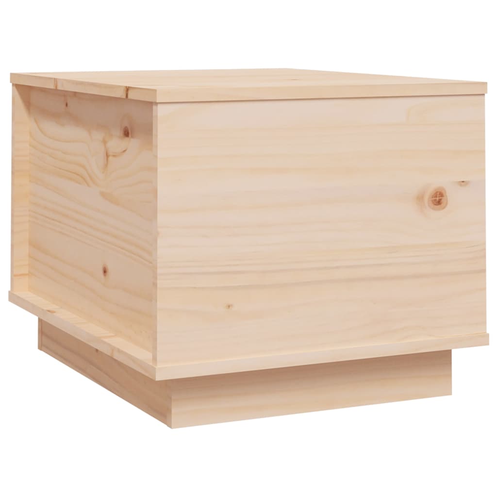 vidaXL Mesa de centro de madera maciza de pino 40x50x35 cm