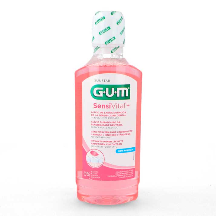 Gum Sensivital+  Colutorio Con Fluor 0% Alcohol 500ml